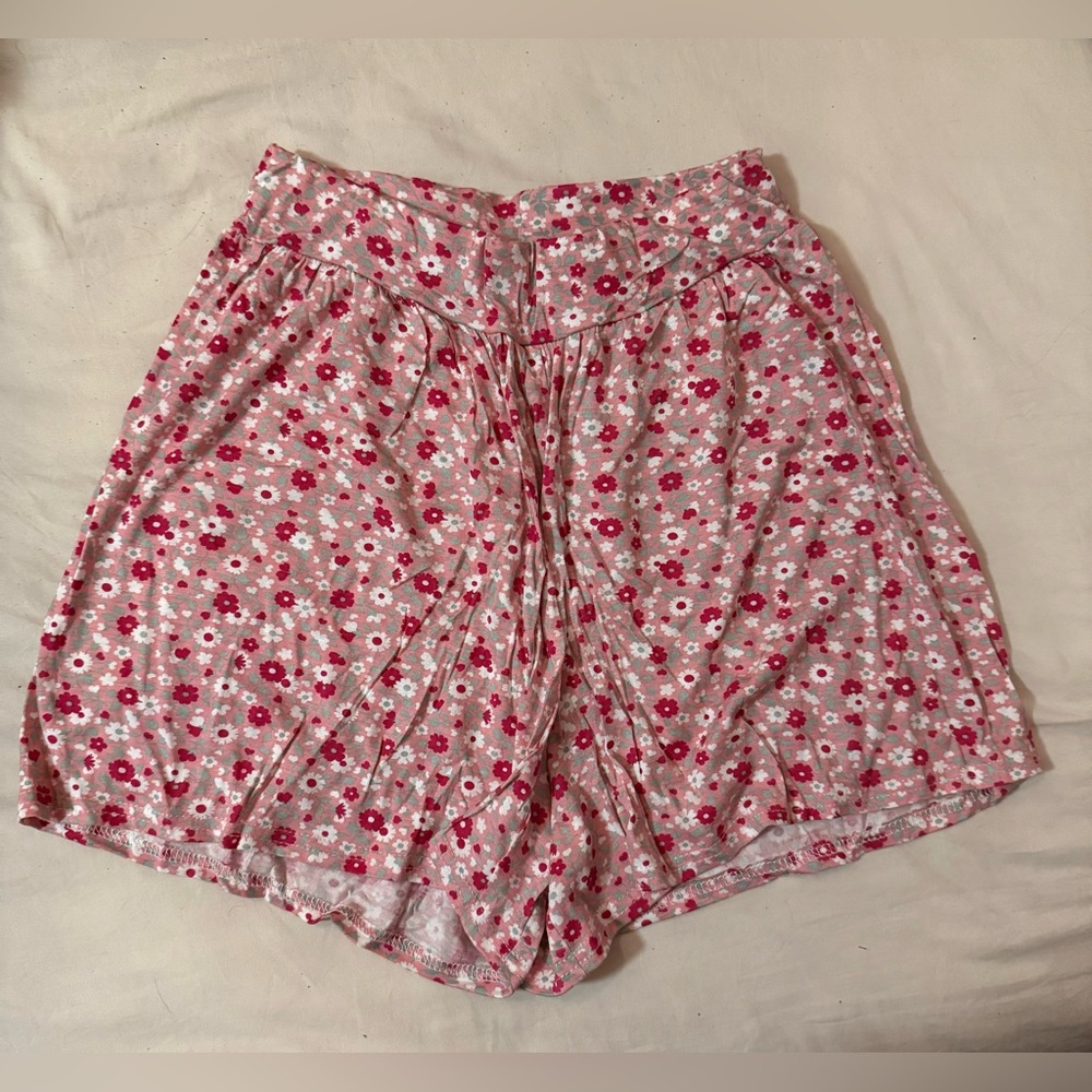 boohoo floral print shorts size USA 6